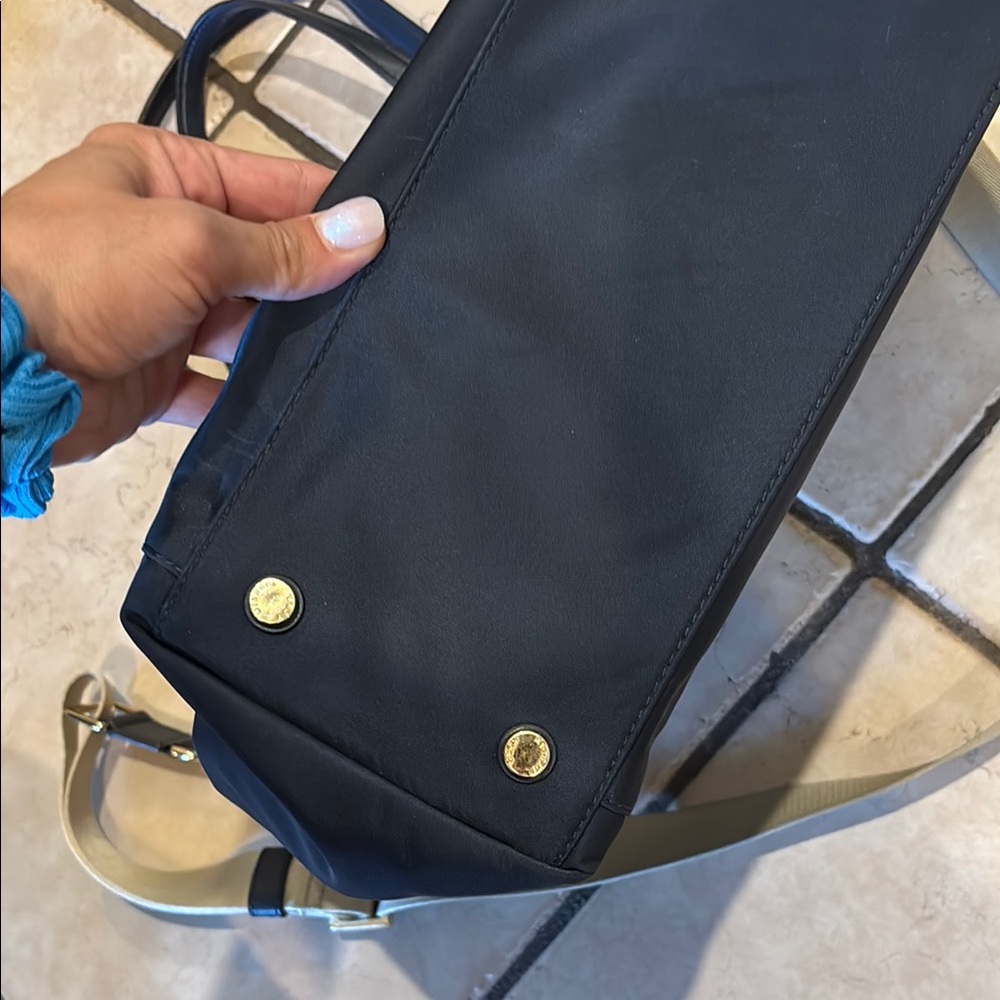 Michael Kors Black and Tan Messenger Bag with Leather Trim - Picture 5 of 6